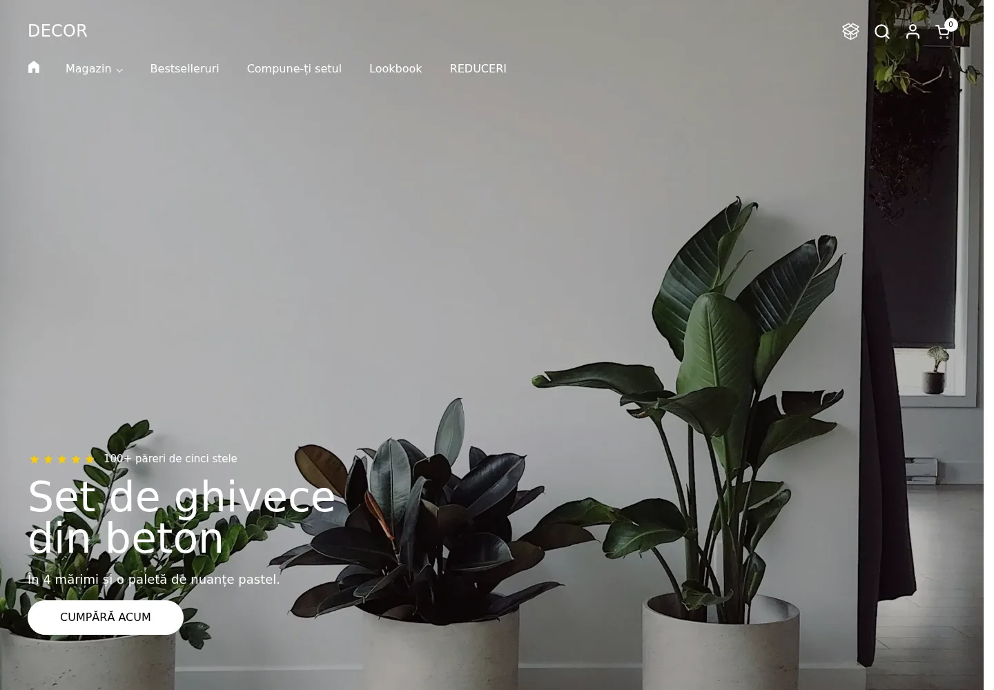 Tema Decor — pagina de start